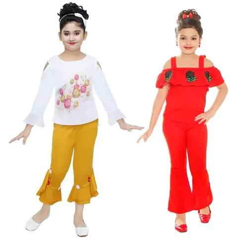 Stylish Blend Dresses For Girls Pack Of 2