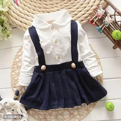 Baby Girls Casual Solid Crepe Frock-thumb2