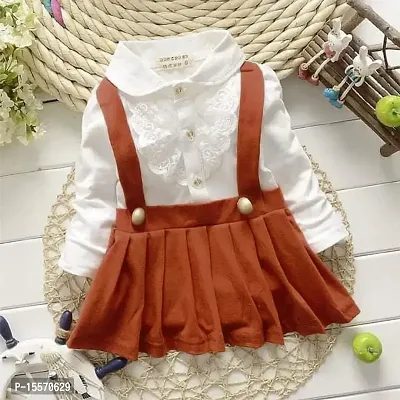 Baby Girls Casual Solid Crepe Frock