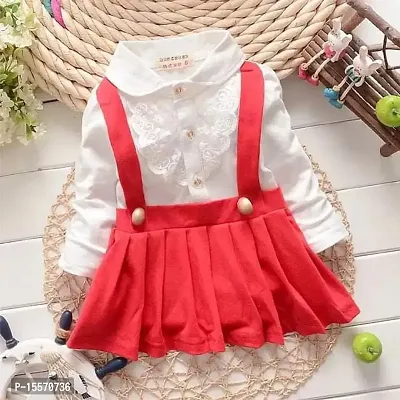 Baby Girls Casual Solid Crepe Frock