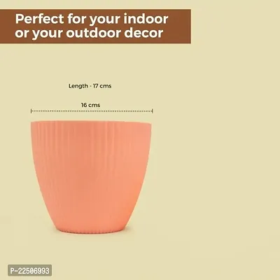 Premium Decorative Flowerpot for Indoor Plants - Modern Plant Pot Design 7 inch (5 Set of Multicolor Flowerpot)-thumb4