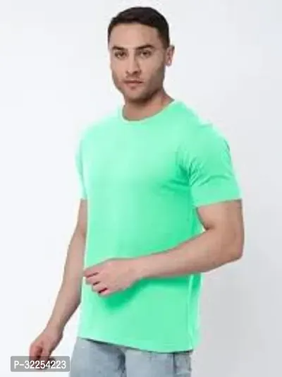 Stylish Polyester Solid Tshirt for Men-thumb0