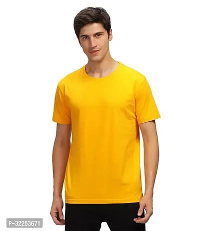 Stylish Polyester Solid Tshirt for Men-thumb0