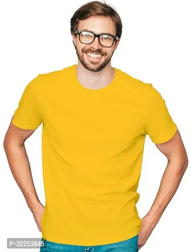 Stylish Polyester Solid Tshirt for Men-thumb0