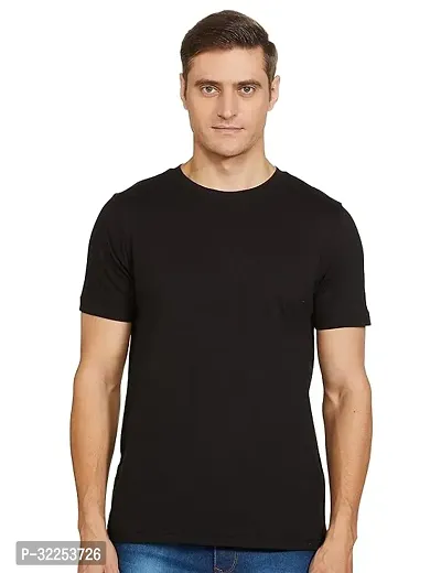 Stylish Polyester Solid Tshirt for Men-thumb0