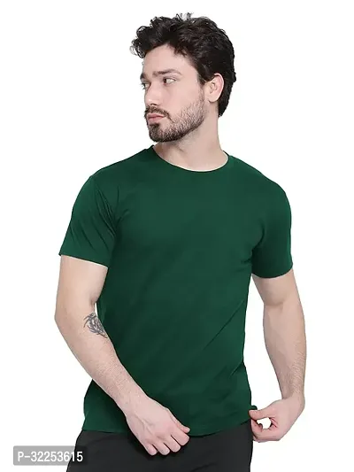 Stylish Polyester Solid Tshirt for Men-thumb0