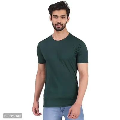 Stylish Polyester Solid Tshirt for Men-thumb0