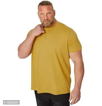 Stylish Polyester Solid Tshirt for Men-thumb0