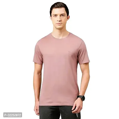 Stylish Polyester Solid Tshirt for Men-thumb0