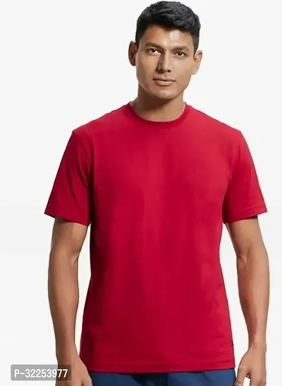 Stylish Polyester Solid Tshirt for Men-thumb0