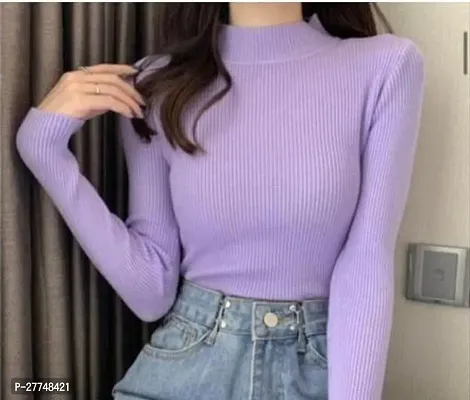 Attractive FULL SLEEVES HIGH NECK TOPS-thumb0