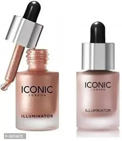 Iconic Illuminator Ultra Smooth Shine Waterproof Face And Body Highlighter 3D glow shine for medium to wheatish skin Highlighter  (ORIGINAL) and Iconic london illuminator liquid highlighter face and b