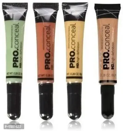 pro Conceal orange ,Green,Yellow , Beige (4pcs) Concaler (Orange,Yellow,Biege,Green, 32 g CONCEALER) Concealer  (MULTICOLOR, 32 g)