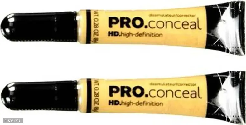 Hd pro Conceal Yellow (2pcs) Concealer (16 g) 8Gm Each Concealer  (Yellow, 16 g)-thumb0