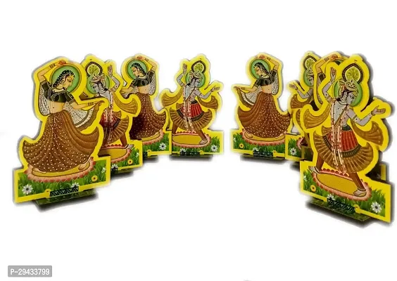 Wooden Ashta Sakhi Idol Statue Showpiece Items for Home Decor