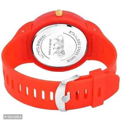 Stylish Red Dial Analog Resin Strap Watch For Boys And Mens-thumb3