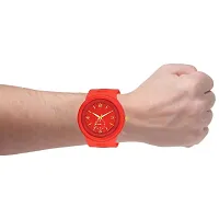 Stylish Red Dial Analog Resin Strap Watch For Boys And Mens-thumb4