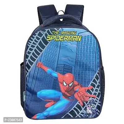 Spider Man School Bag for boys  Girls kids for classes - Nursery LKG UKG Prep  1st Waterproof School Bag (Blue  14 L)  school bags for boys  Girls small size-thumb0