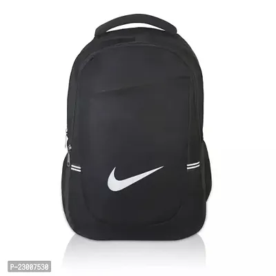 GLB 35 Liters Black Polyester Stylish College Bag  Laptop Bag  Black Backpack Unisex Bag for College Office Suitable for Men  Women-thumb0