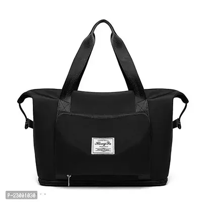Stylish Black Nylon Solid Handbags For Women-thumb0