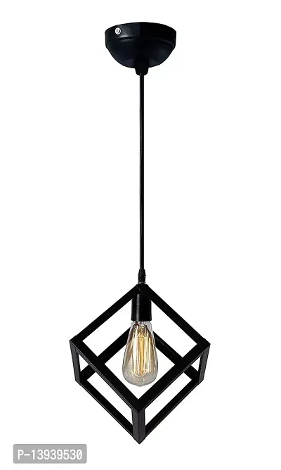 kinis Decorative Hanging Lamp/Pendant Lamp/Ceiling Light to D?cor Home/Living Room/Bedroom/Office/Dining/Cafe/Restaurants, Chokor Design, Black-thumb2