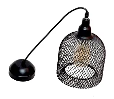kinis Decorative Hanging Lamp/Pendant Lamp/Ceiling Light to D?cor Home/Living Room/Bedroom/Office/Dining/Cafe/Restaurants, Cup Jaali Design, Black-thumb2