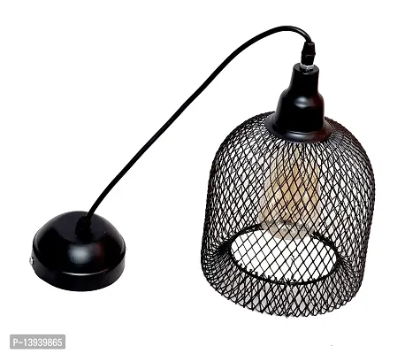 kinis Decorative Hanging Lamp/Pendant Lamp/Ceiling Light to D?cor Home/Living Room/Bedroom/Office/Dining/Cafe/Restaurants, Cup Jaali Design, Black-thumb3