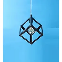 kinis Decorative Hanging Lamp/Pendant Lamp/Ceiling Light to D?cor Home/Living Room/Bedroom/Office/Dining/Cafe/Restaurants, Cubic Shape, Black-thumb1