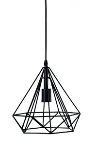 kinis Decorative Hanging Lamp/Pendant Lamp/Ceiling Light to D?cor Home/Living Room/Bedroom/Office/Dining/Cafe/Restaurants, Diamond Shape, Black-thumb3