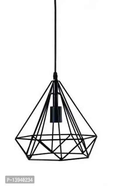 kinis Decorative Hanging Lamp/Pendant Lamp/Ceiling Light to D?cor Home/Living Room/Bedroom/Office/Dining/Cafe/Restaurants, Diamond Shape, Black-thumb4