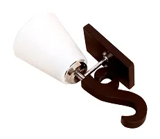 kinis S Shape Bend Tapper Wall Light/Wall Lamp to D?cor Home/Living Room/Bedroom/Office/Dining/Cafe/Restaurants, Brown and Milky-thumb3