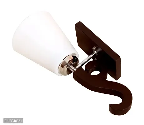 kinis S Shape Bend Tapper Wall Light/Wall Lamp to D?cor Home/Living Room/Bedroom/Office/Dining/Cafe/Restaurants, Brown and Milky-thumb4