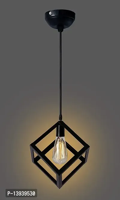 kinis Decorative Hanging Lamp/Pendant Lamp/Ceiling Light to D?cor Home/Living Room/Bedroom/Office/Dining/Cafe/Restaurants, Chokor Design, Black-thumb0