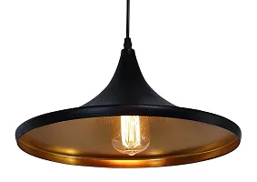 kinis Decorative Hanging Lamp/Pendant Lamp/Ceiling Light to D?cor Home/Living Room/Bedroom/Office/Dining/Cafe/Restaurants, Tawa Shape, Black-thumb2