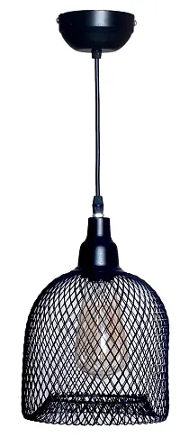 kinis Decorative Hanging Lamp/Pendant Lamp/Ceiling Light to D?cor Home/Living Room/Bedroom/Office/Dining/Cafe/Restaurants, Cup Jaali Design, Black-thumb1