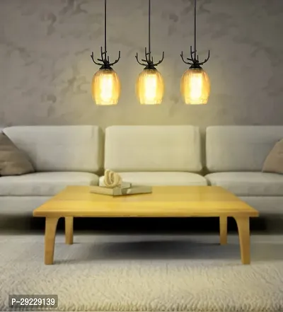 kinis Black Sonakshi Style Hanging Lamp/Pendant Lamp/Ceiling Light to Deacute;cor Home/Living Room/Bedroom/Office/Dining/Cafe/Restaurants, Black, Pack of 3
