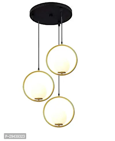 kinis Gola with 3 Moon Design Decorative Cluster Pendant Light/Cluster Hanging Light/Cluster Ceiling Light/Three Pendant Lamp to Deacute;cor Home/Living Room/Bedroom/Office/Dining/Cafe/Restaurants