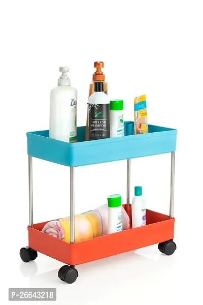 Plastic Kitchen baskets Storage Trolley Rack with Caster Wheels, Rolling Utility Cart Slide Out Storage Shelves Space Saving Home Storage Organizer Racks for kitchen