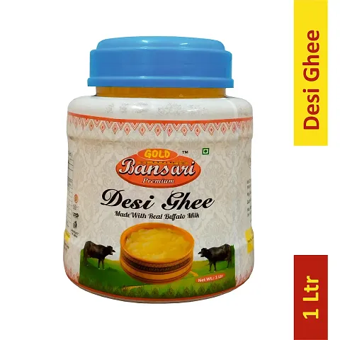Gold Bansari Premium Pure Desi buffalo Ghee Better DigestionImmunity 1 Litre (Pack Of 1)