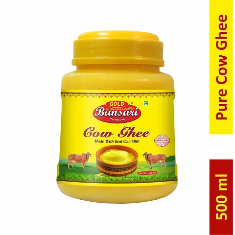 Gold Bansari Premium Pure Desi Cow Ghee Better DigestionImmunity 500 ML (Pack Of 1)