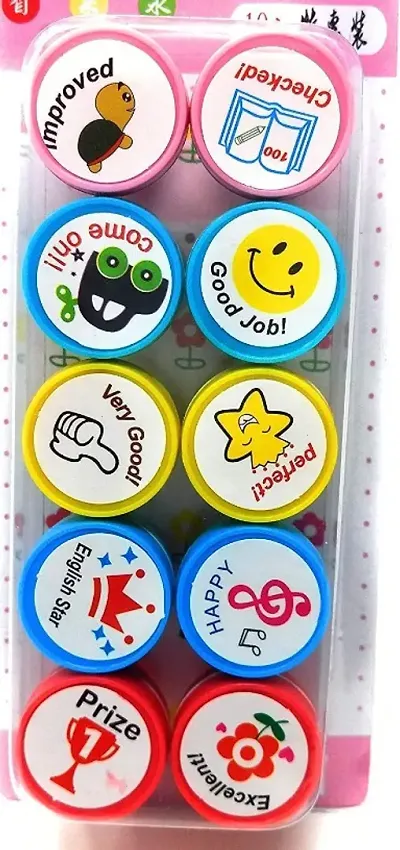 Stamps for Kids (Motivation) - Set of 10 Stamp, Multicolor