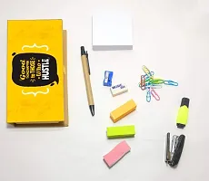 Eco-Friendly Stationary Set with Paper Clips, Stapler, Sticky Notes, Calendar, Pen-thumb2