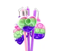 Pop it Pen Cap Push Fidget Reliver Stress Toys Bubble Popit Soft Squishy Anti-Stress Toy Children Antistress Box Pop Gifts Toy (Pack of 3Pcs)-thumb1