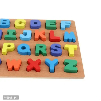 Montessori Wooden 3D Letter Number Toys Block Matching Board Wooden Puzzle Hand Grab Board Chunky Blocks Baby Toy - Letters and Number-thumb3