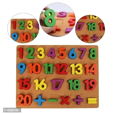 Montessori Wooden 3D Letter Number Toys Block Matching Board Wooden Puzzle Hand Grab Board Chunky Blocks Baby Toy - Letters and Number-thumb4