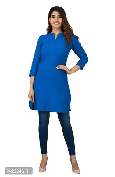 TARUBI Women's Rayon Straight Kurta for Women and Girls