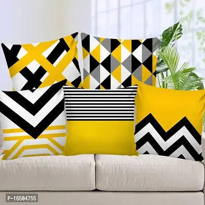 SELF DESIGN CUSHION COVER SET OF 5 ,SIZE 16inch X 16 inch