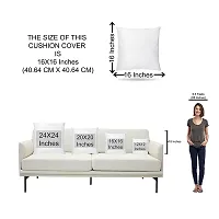 SELF DESIGN CUSHION COVER SET OF 5 ,SIZE 16inch X 16 inch-thumb2