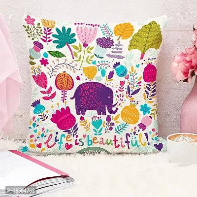 SELF DESIGN CUSHION COVER SET OF 5 ,SIZE 16inch X 16 inch-thumb4