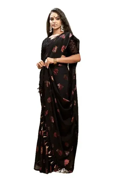 Elegant Chiffon Saree with Blouse piece For Women